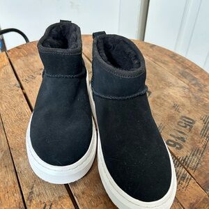 Black Suede Slip-On booties